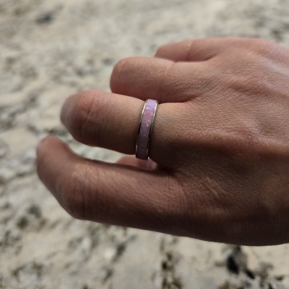 Pink Opal Solid 925 Silver - image 3
